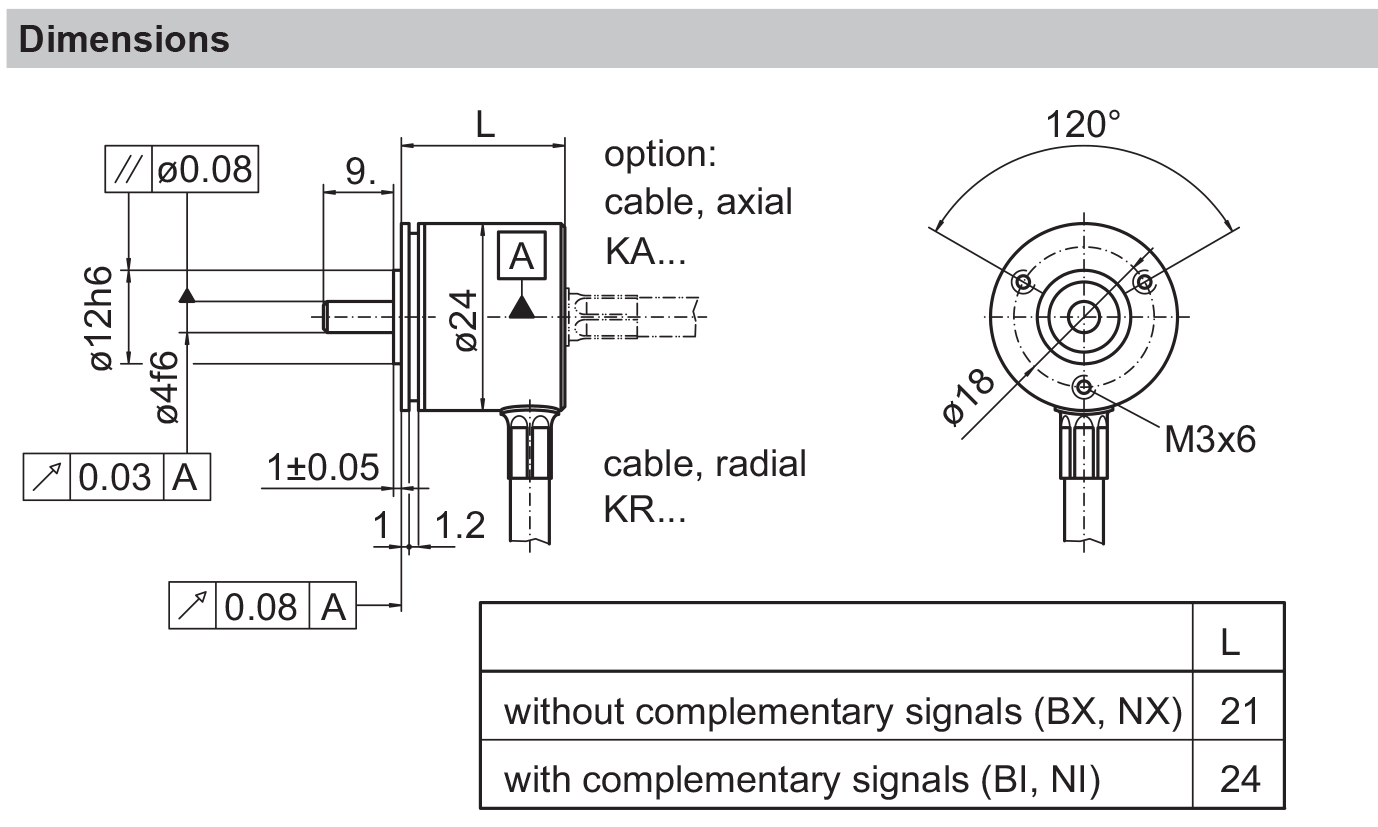 انکودر افزایشی بامر ITD 01 B14
