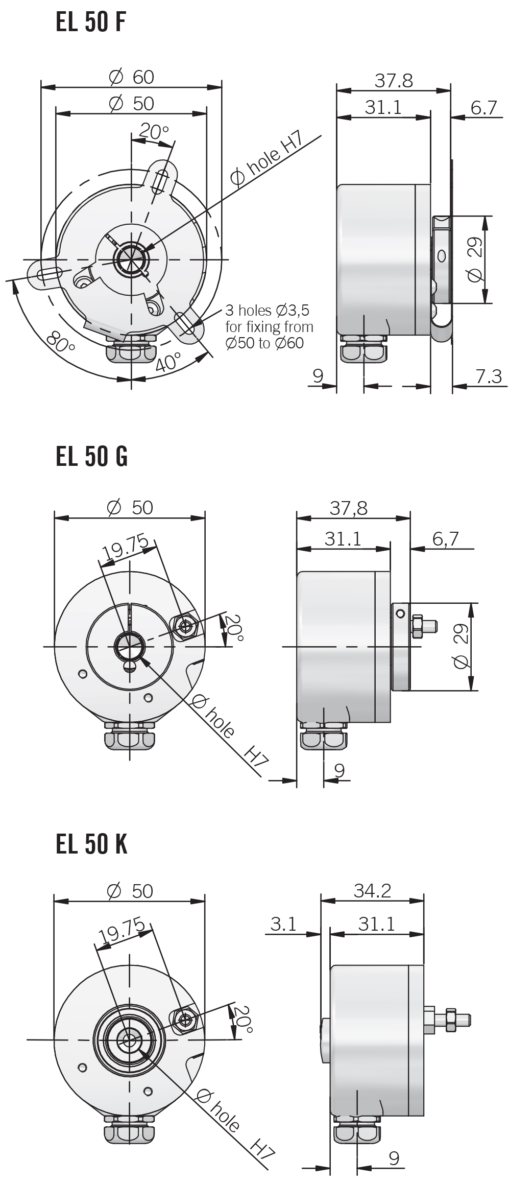 EL 50 F / G / K شماتیک EL 50 F / G / K