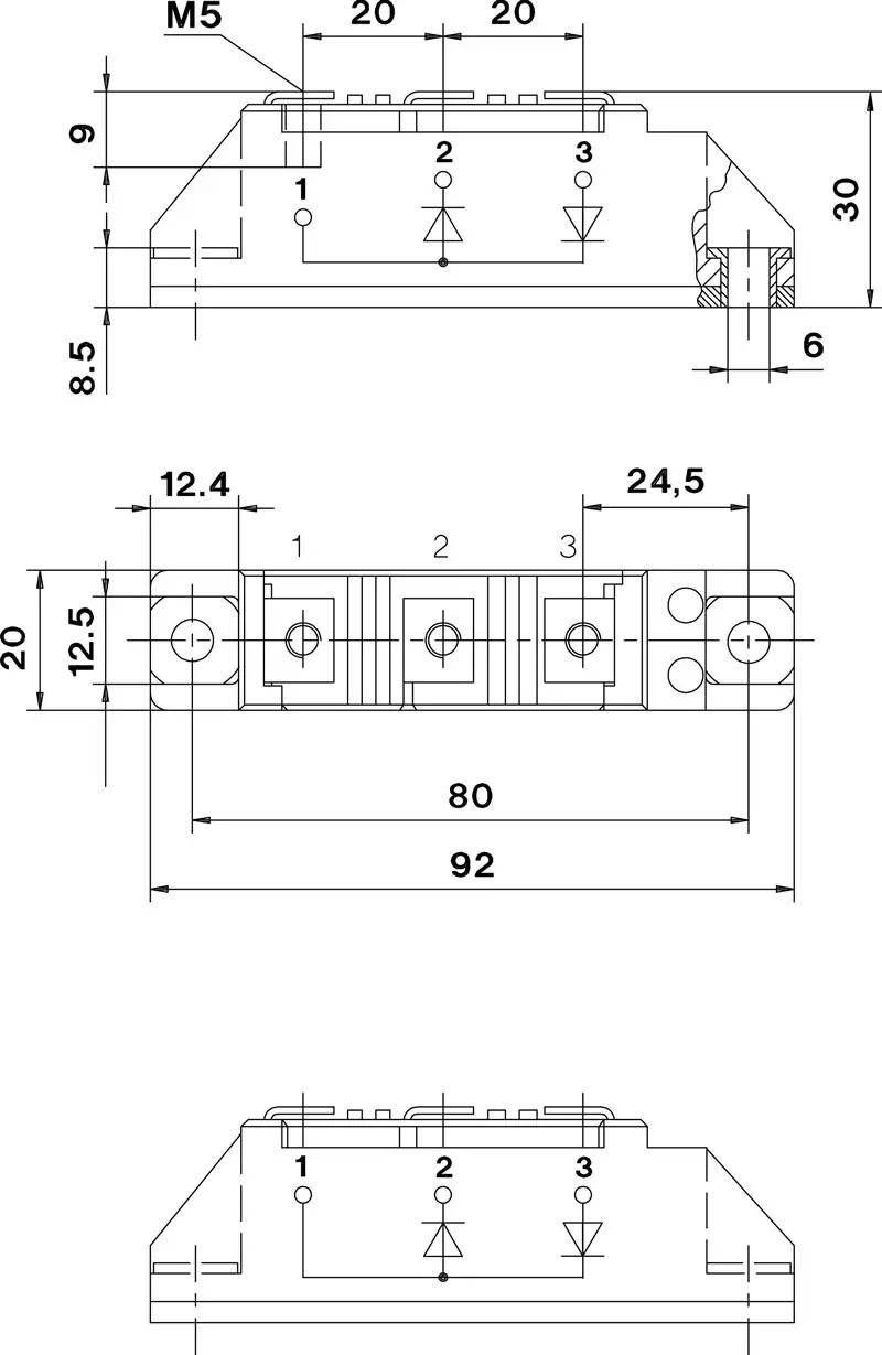 شماتیک دوبل دیود SKKD 81