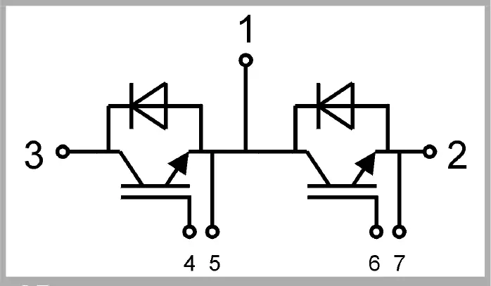 شماتیک آی جی بی تی سمیکرون IGBT SKM100GB12T4 | SKM100GB128D