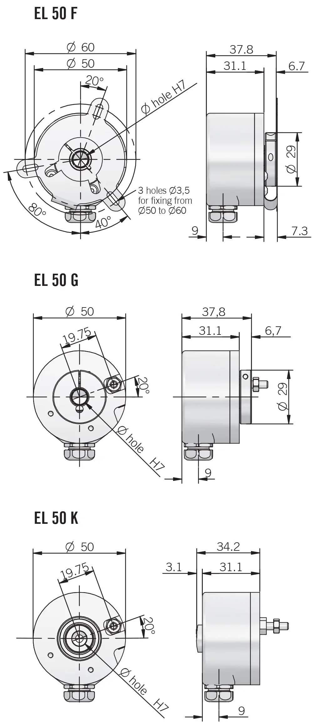 EL 50 F / G / K شماتیک EL 50 F / G / K