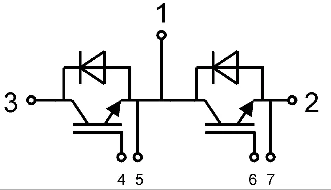 شماتیک IGBT SKM150GB12T4 | SKM150GB128D آی جی بی تی سمیکرون