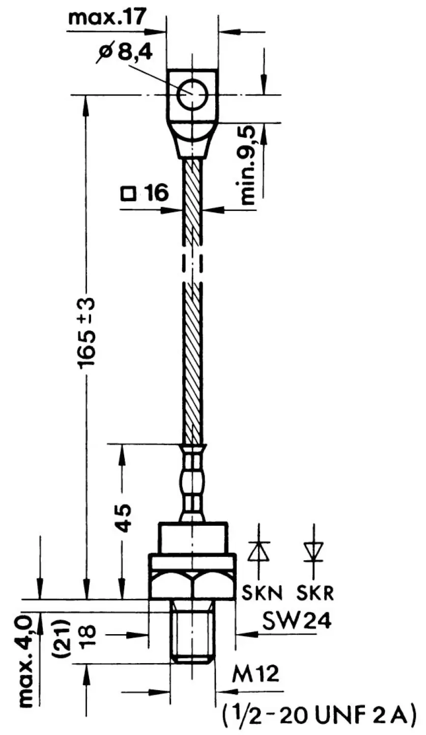 peymanelectric-SKN130 شماتیک دیود سمیکرون SKN 130